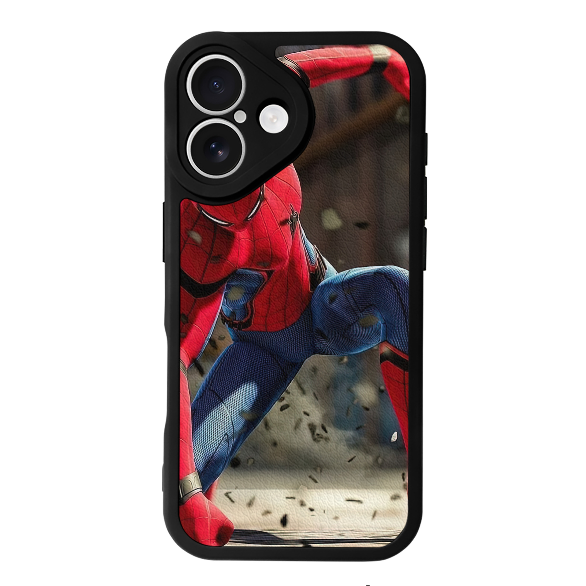 Spider Man スパイダーマン 【iPhone 16シリーズ対応】シリコンスマホケース（レザー調） 材質：シリコン